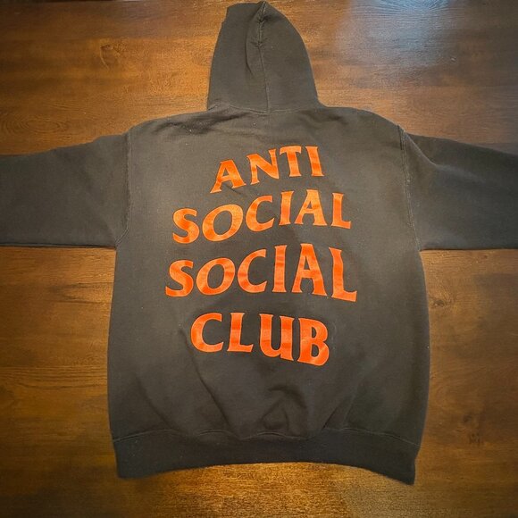Anti Social Social Club x Undefeated ‘Paranoid’ Hoodie ASSC UNDFTD USED SZ LARGE - Picture 3 of 14